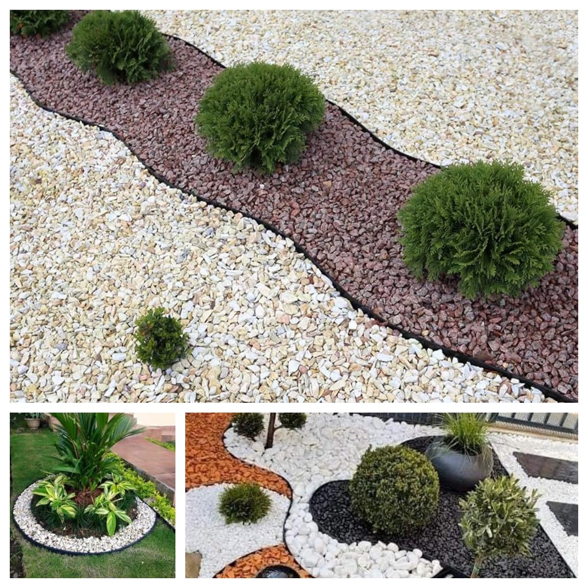 Anleolife edging beside a ruler shows 2-inch height for containment