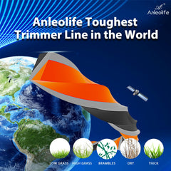 Macro view of A ANLEOLIFE line texture demonstrating toughness and reduced fraying advantage