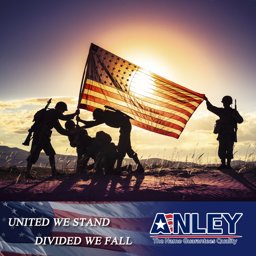 Anley 6x10 flag on pole lifestyle demonstrating high visibility outdoors