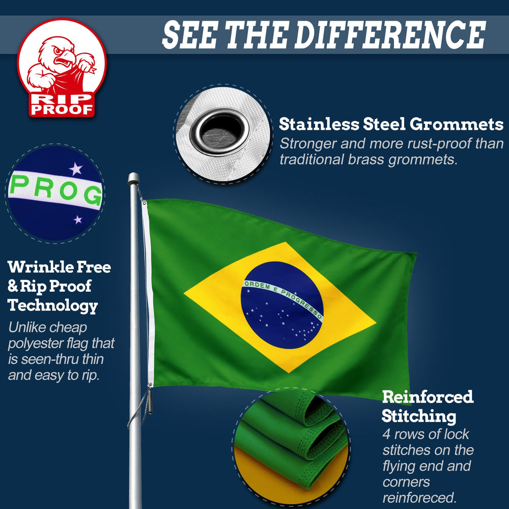 Anley flag folded in packaging showing wrinkle-resistant smooth finish benefit
