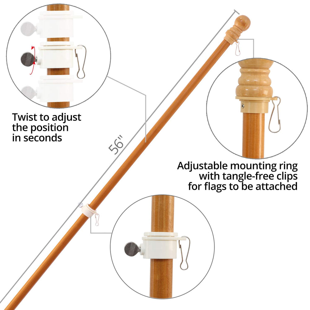 Anley clip and spinning tube close-up reducing wrap and easing rotation