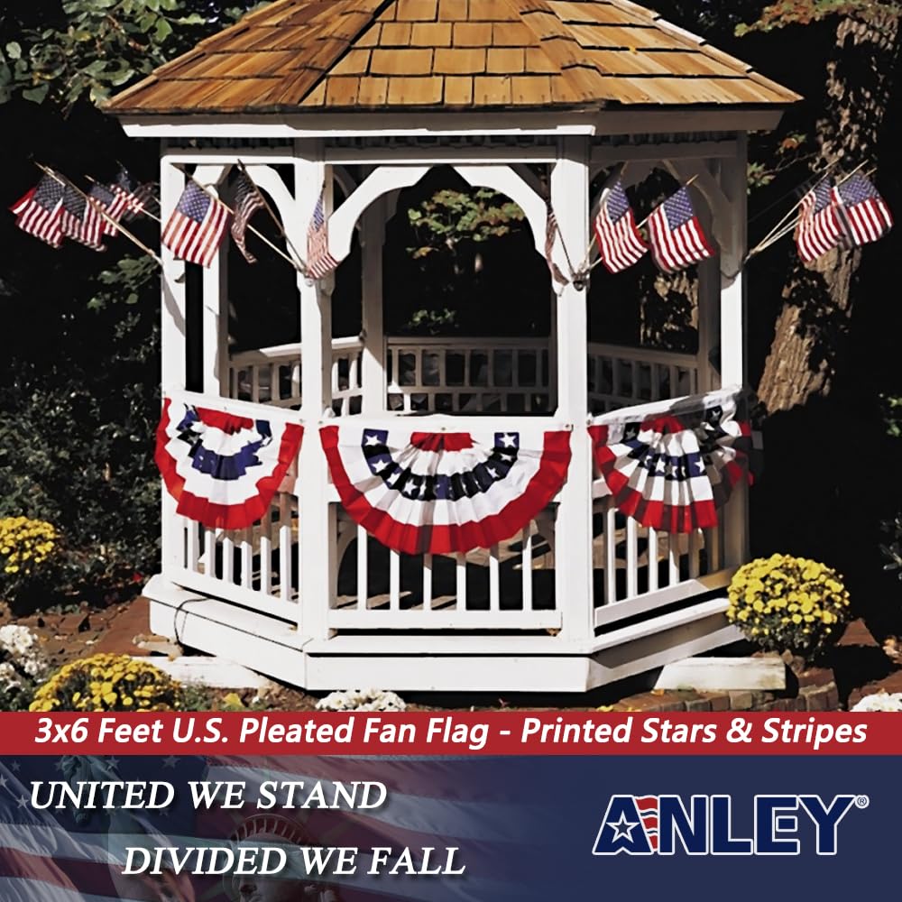 Anley flag displayed on a porch demonstrating easy installation and visual impact