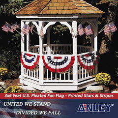 Anley flag displayed on a porch demonstrating easy installation and visual impact