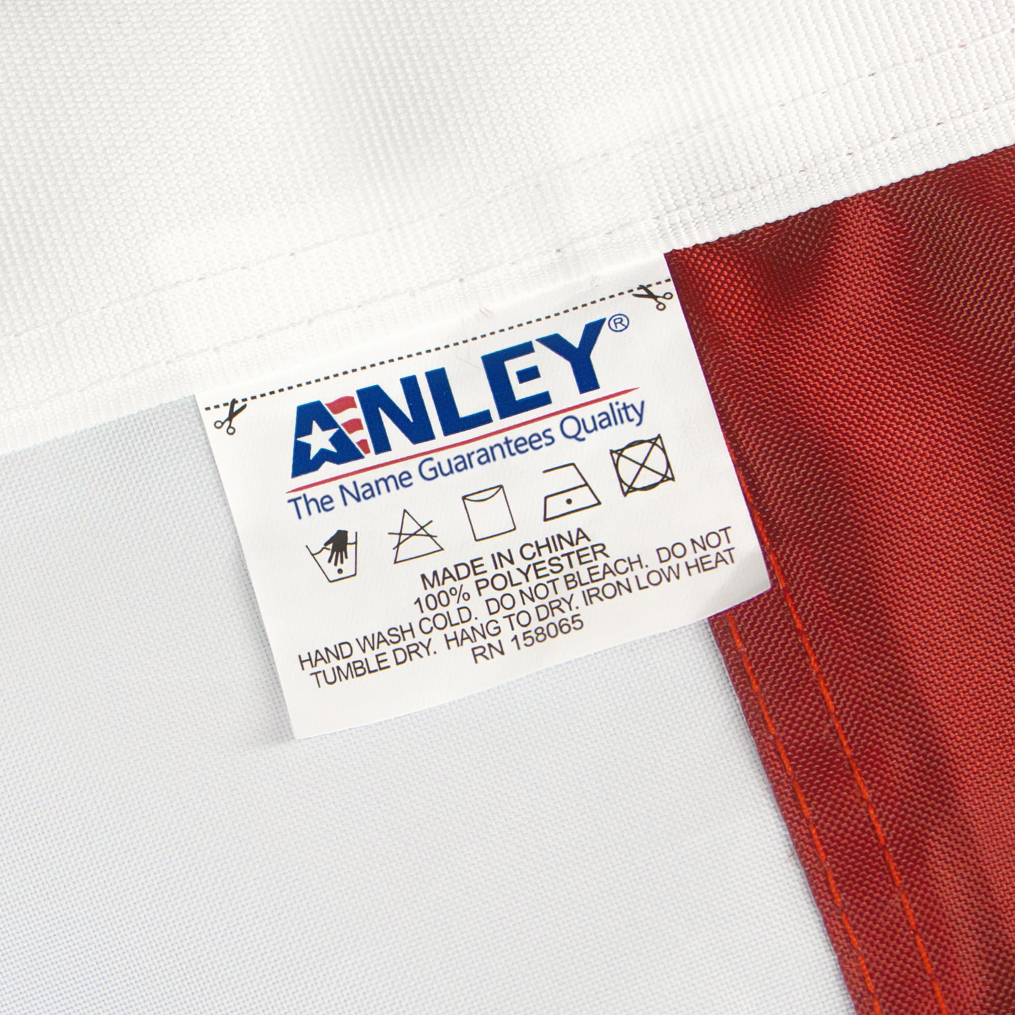 Anley flag size comparison scale illustrating 6x10 dimensions advantage