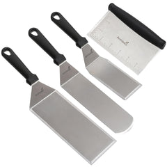 Anmarko front view of three-piece spatula set showing durability and professional design