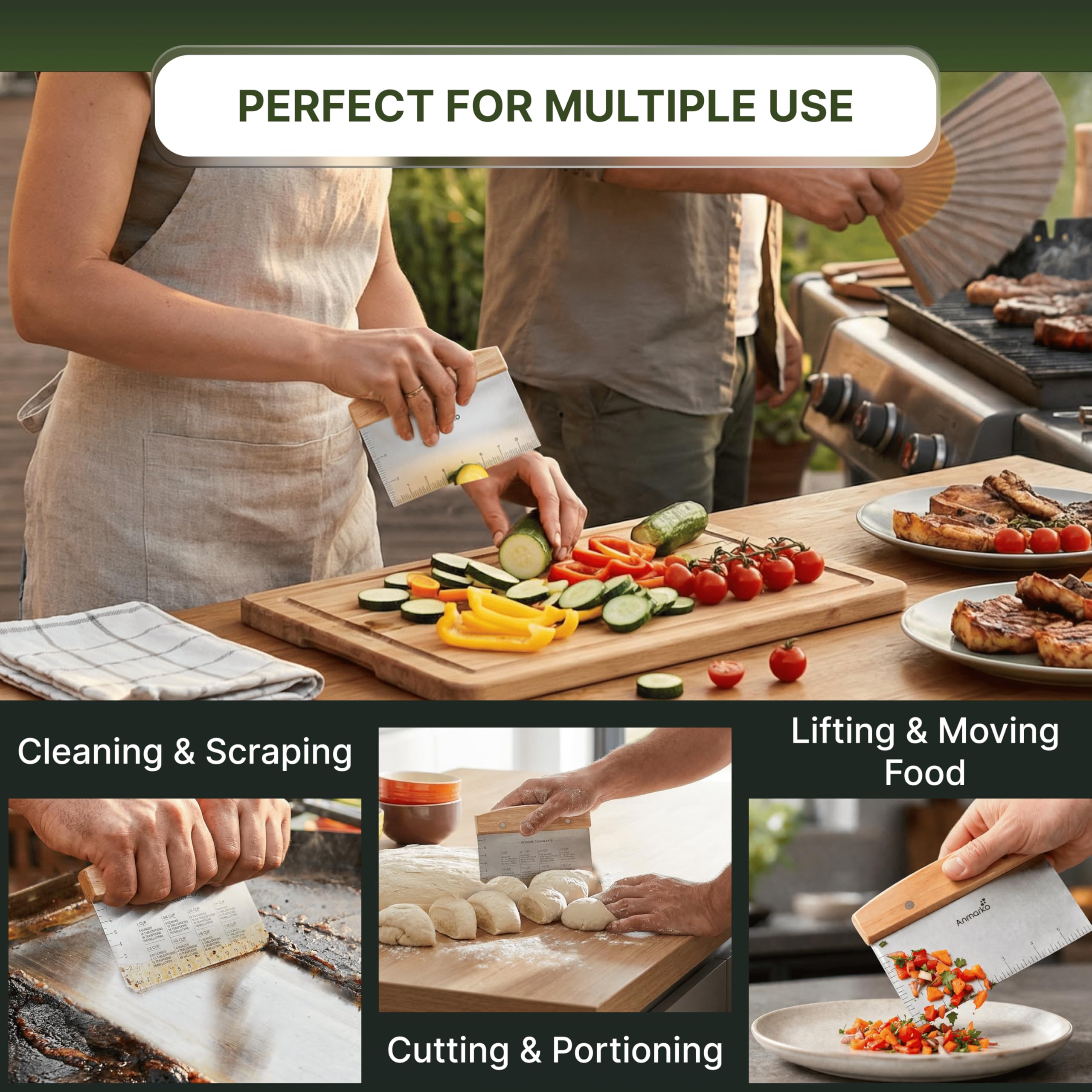 Anmarko squeeze bottles with silicone brush lids for precise basting