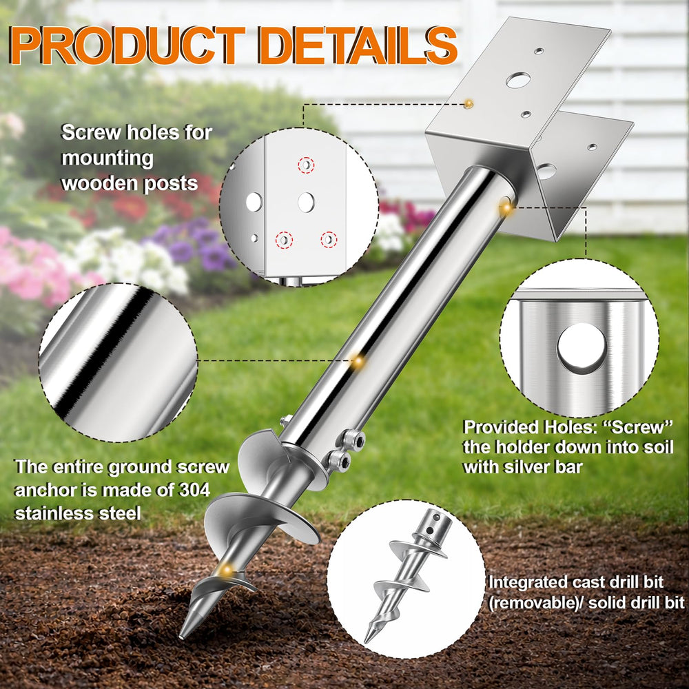 Anmentol post sleeve with pre-drilled holes highlighting easy post attachment benefit