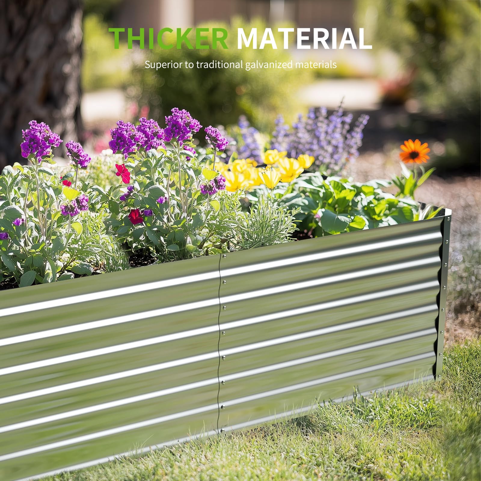 Anmiro rubber trim on edge for safety, protects hands while gardening