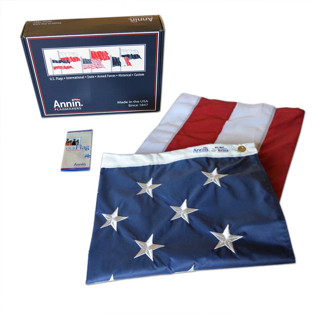 Annin Flagmakers 6x10 front view showing vibrant colors and full design benefit durability