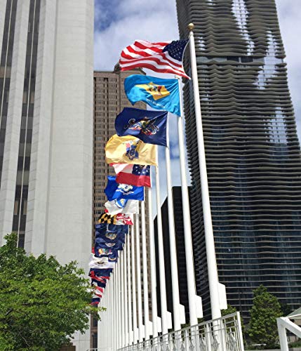 Annin Flagmakers flag flying on a home flagpole demonstrating outdoor durability and visual impact