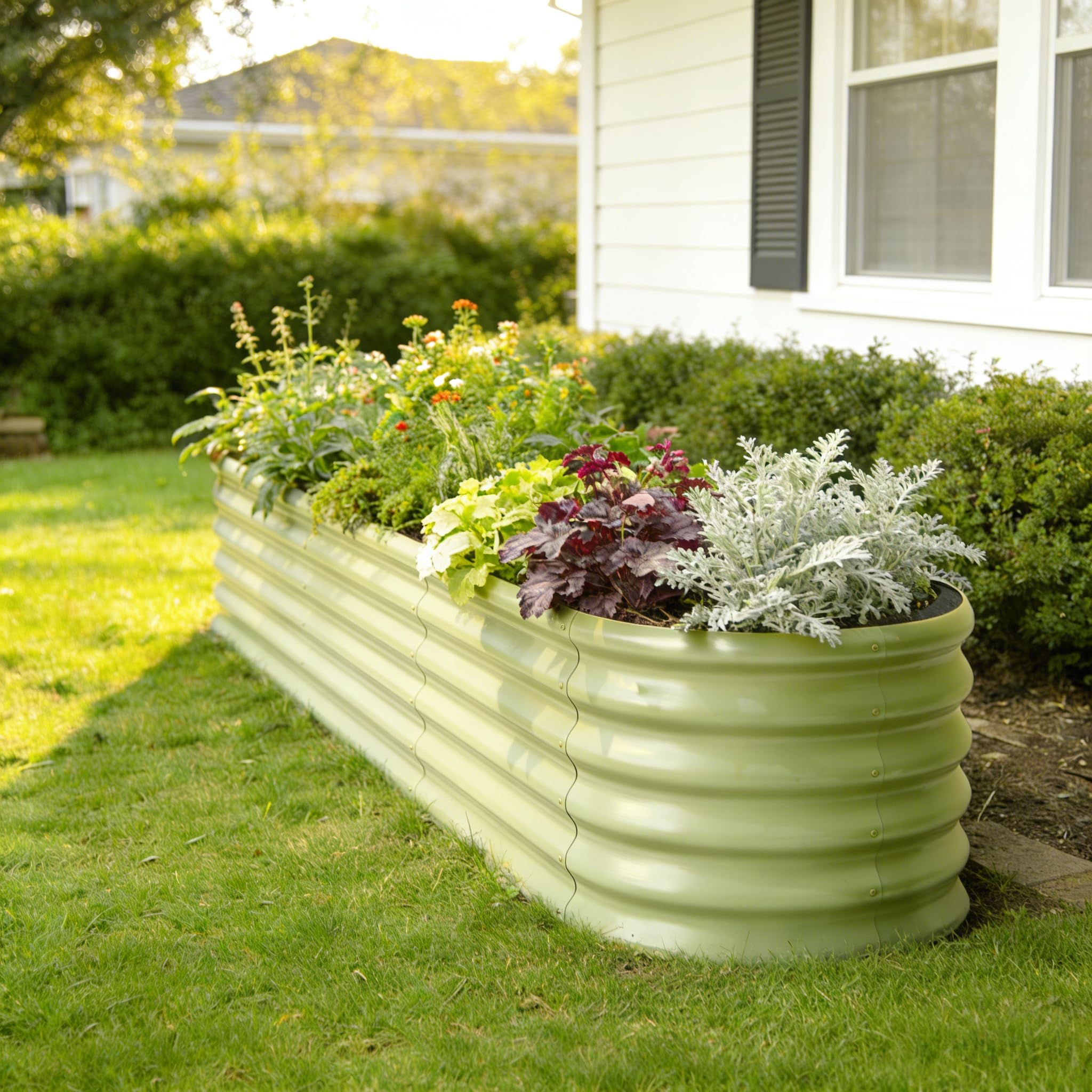 Annoell patio garden lifestyle scene showing compact urban gardening