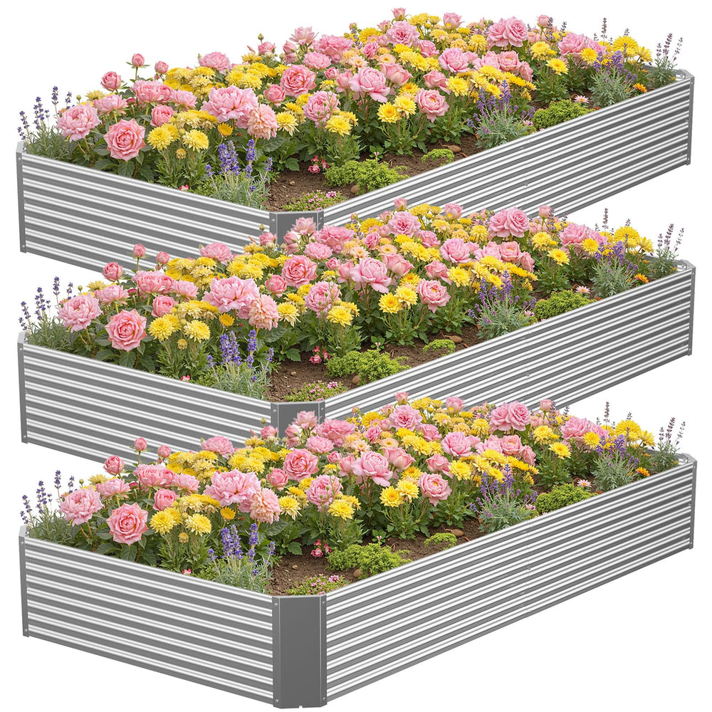 Annzoe galvanized front view showing sturdy planter and spacious planting area