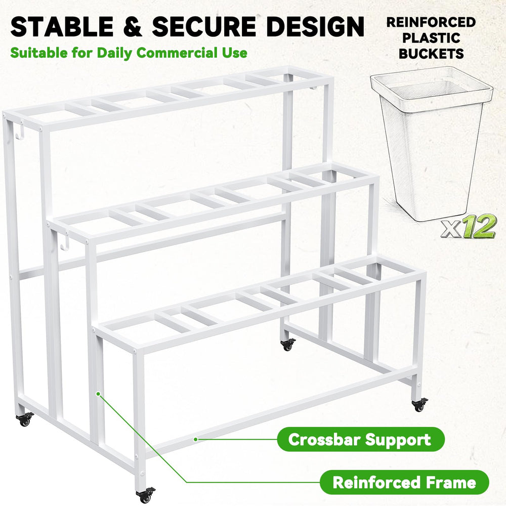 Annzoe cart next to a person showing size and scale for shop or home placement