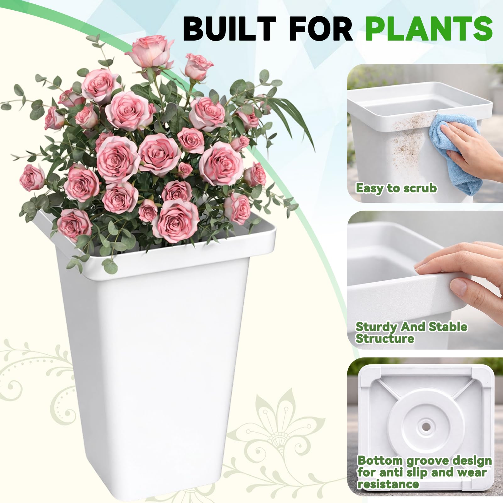 Annzoe side hooks with small pots and signs showcasing extra display options and versatility