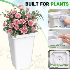 Annzoe side hooks with small pots and signs showcasing extra display options and versatility