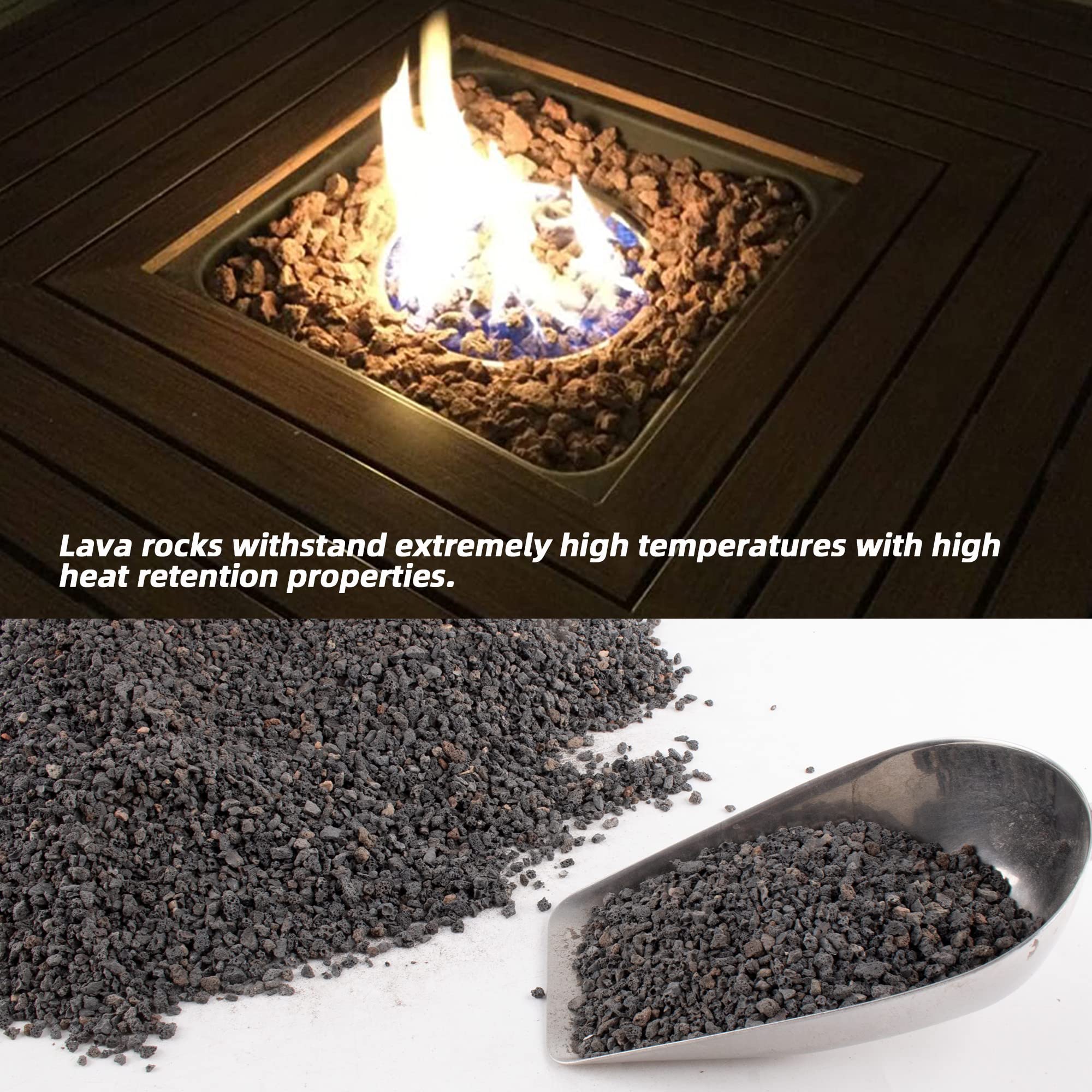 Anothera lava rock applied in garden edging for landscape decoration and durability