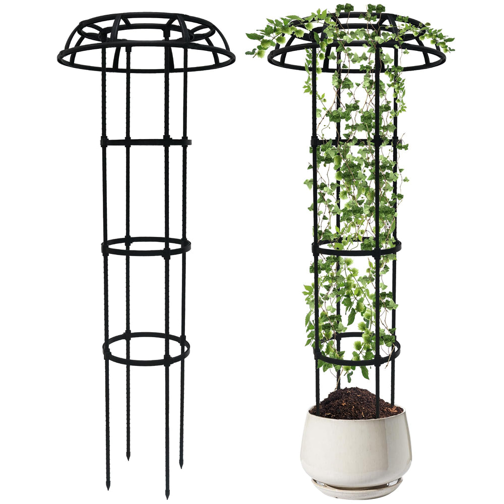 Anothera mushroom-top trellis front view showing design and decorative support