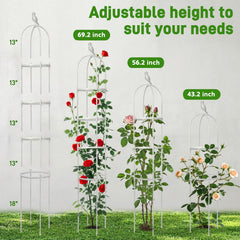 Anothera trellis connection detail displaying snug joints and quick tool-free assembly benefit
