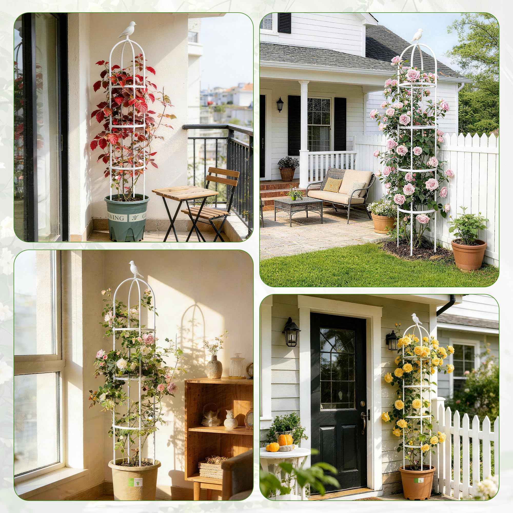 Anothera trellis disassembled pieces stored compactly for off-season convenience benefit