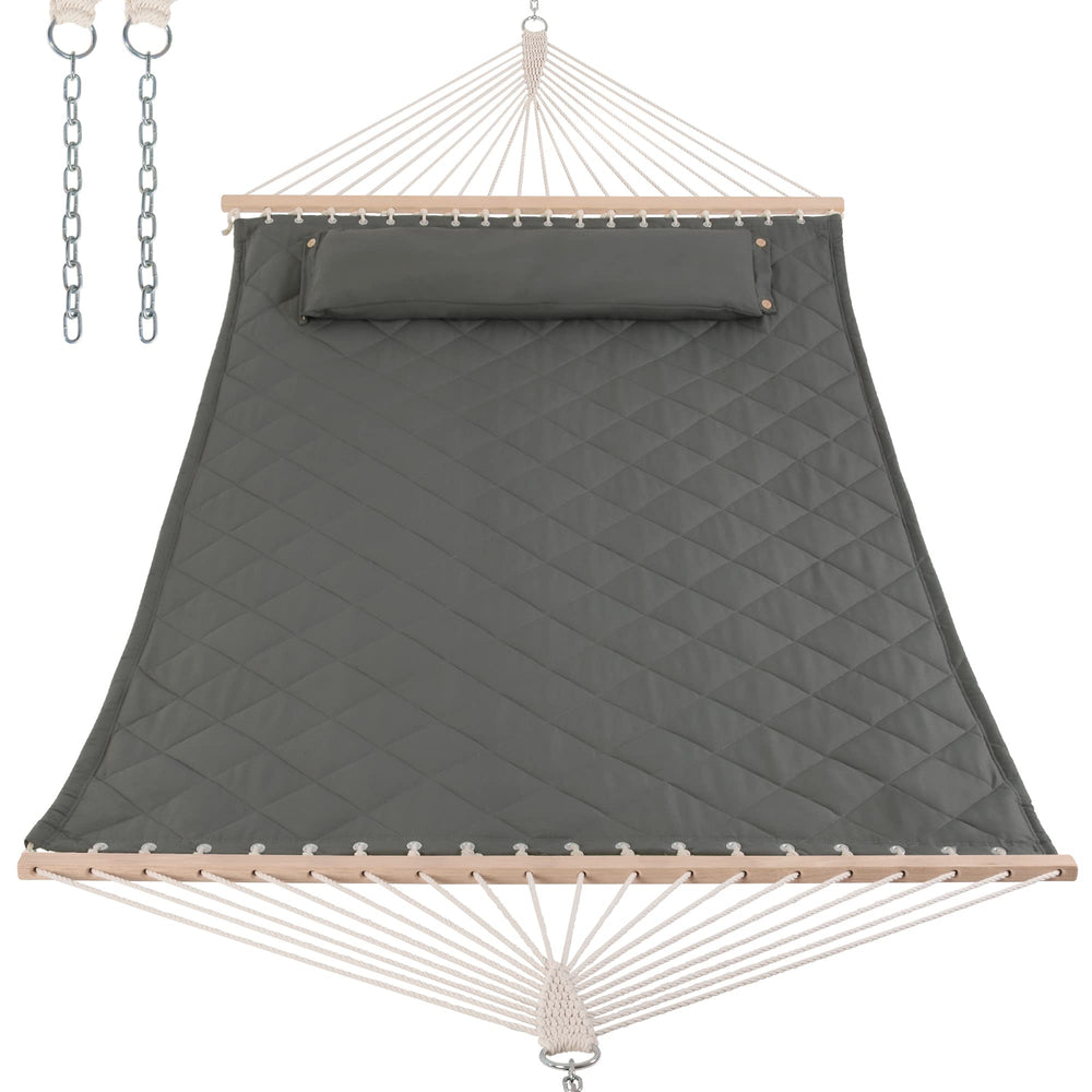 ANOW front view full hammock showing spreader bars and bed for comfortable lounging