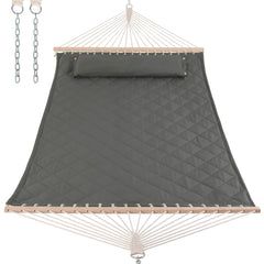 ANOW front view full hammock showing spreader bars and bed for comfortable lounging
