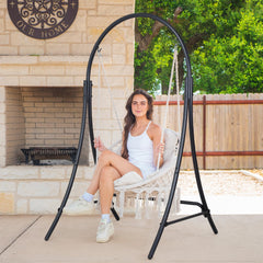 ANOW powder-coated steel stand detail highlighting durable construction