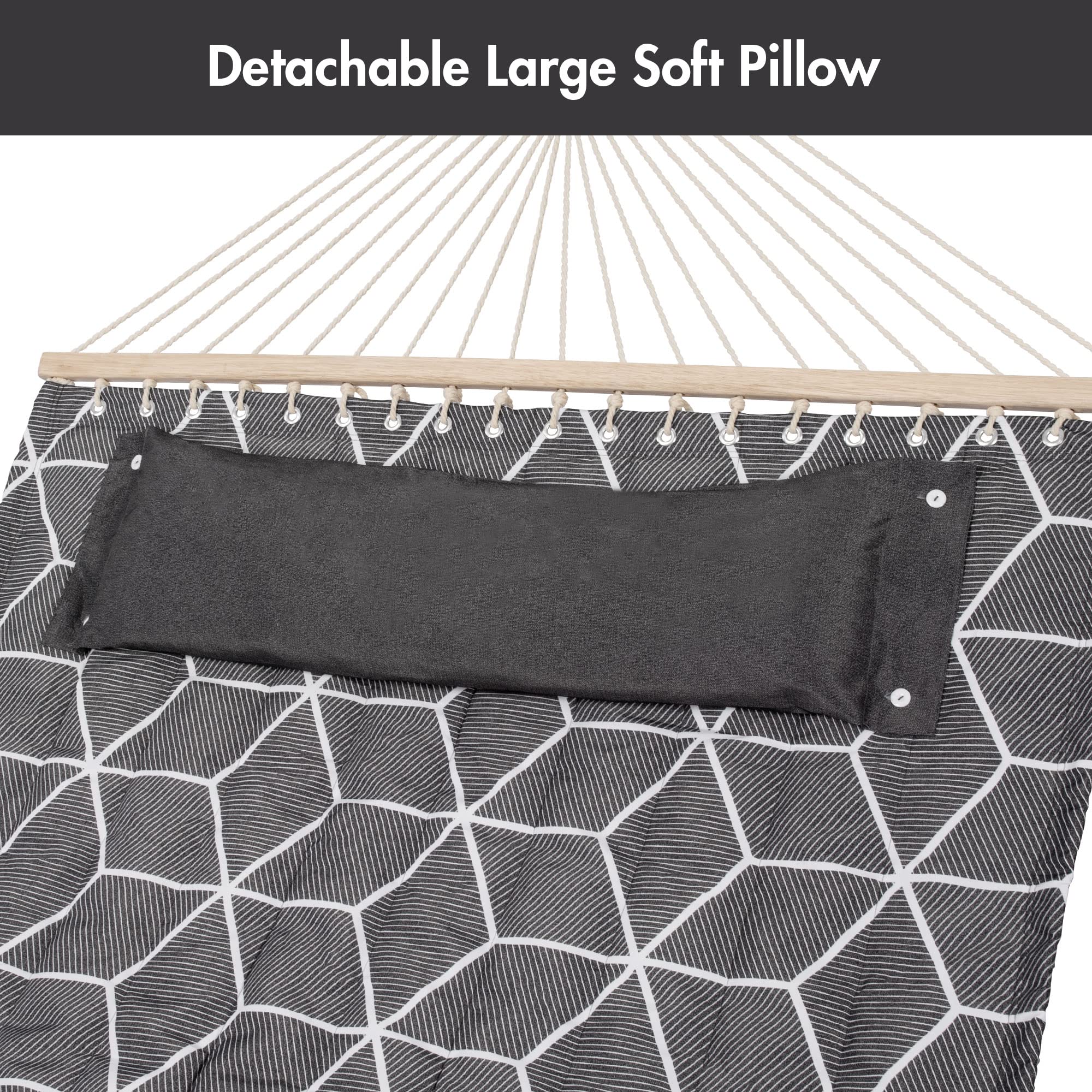 ANOW hammock in backyard lifestyle scene showing comfortable outdoor relaxation