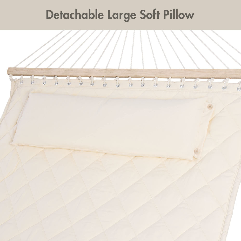 ANOW packaged hammock with chains and hardware displayed for simple installation and included parts