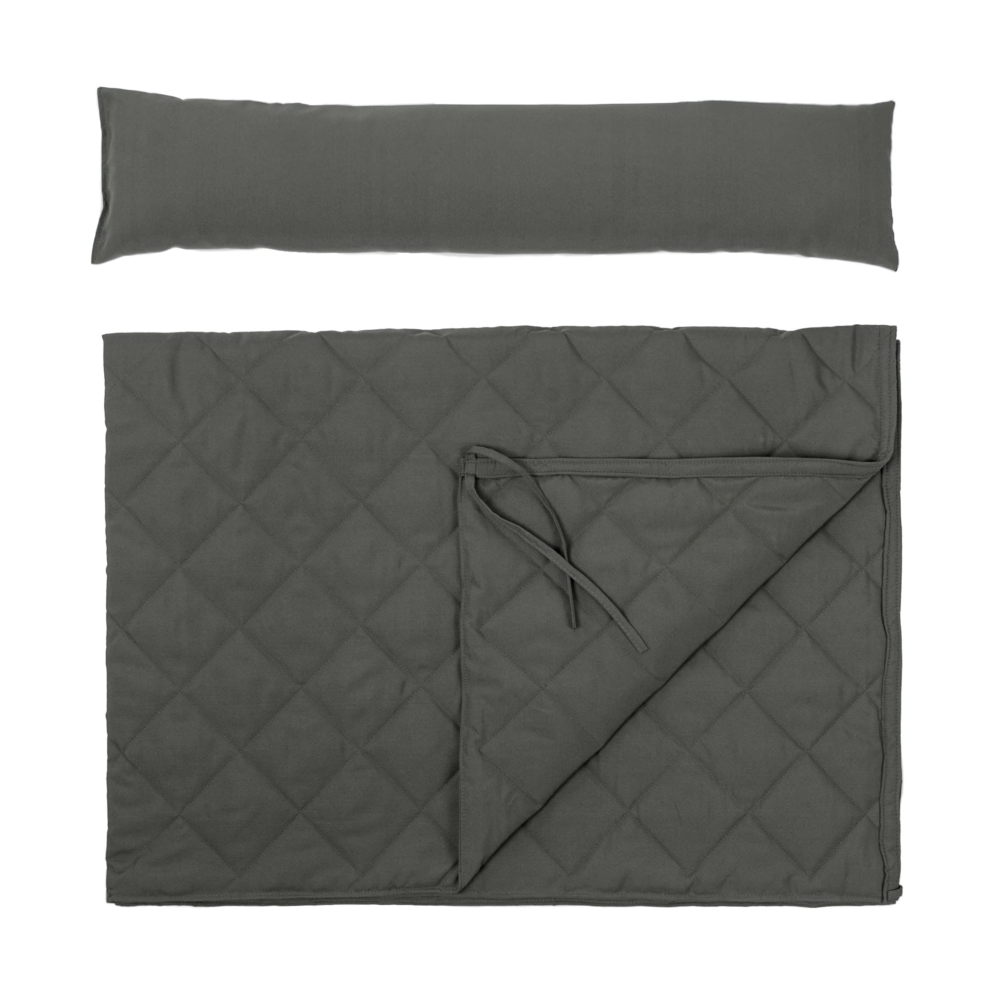 ANOW hammock pad folded compactly showing easy storage and portability