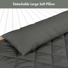 ANOW hammock pad in use with couple showing comfortable outdoor lounging