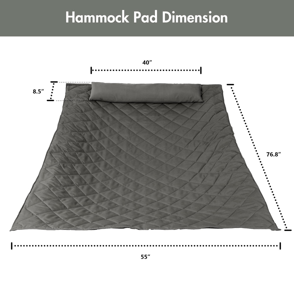 ANOW hammock pad pillow profile displaying elongated neck support benefit