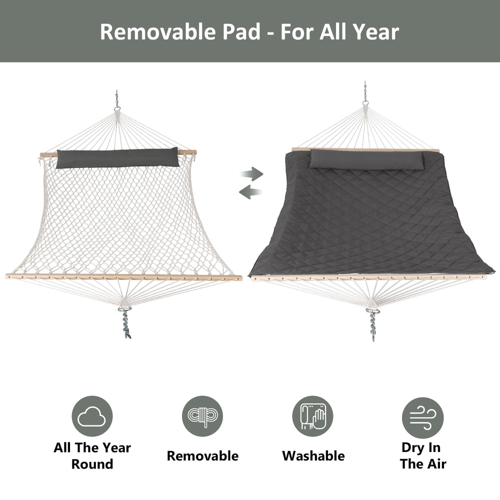 ANOW quilted pad close-up showing breathable polyester wadding comfort