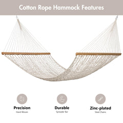ANOW hardwood spreader bar close-up with countersunk holes for reduced rope abrasion