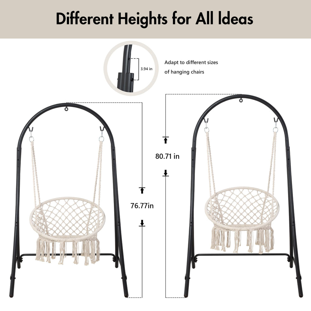 ANOW height adjustment closeup showing telescoping tube and flexible positioning benefit