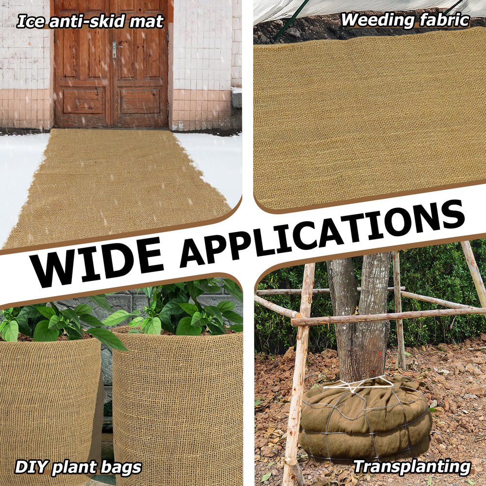 ANPHSIN burlap in garden setting illustrating versatile seasonal protection
