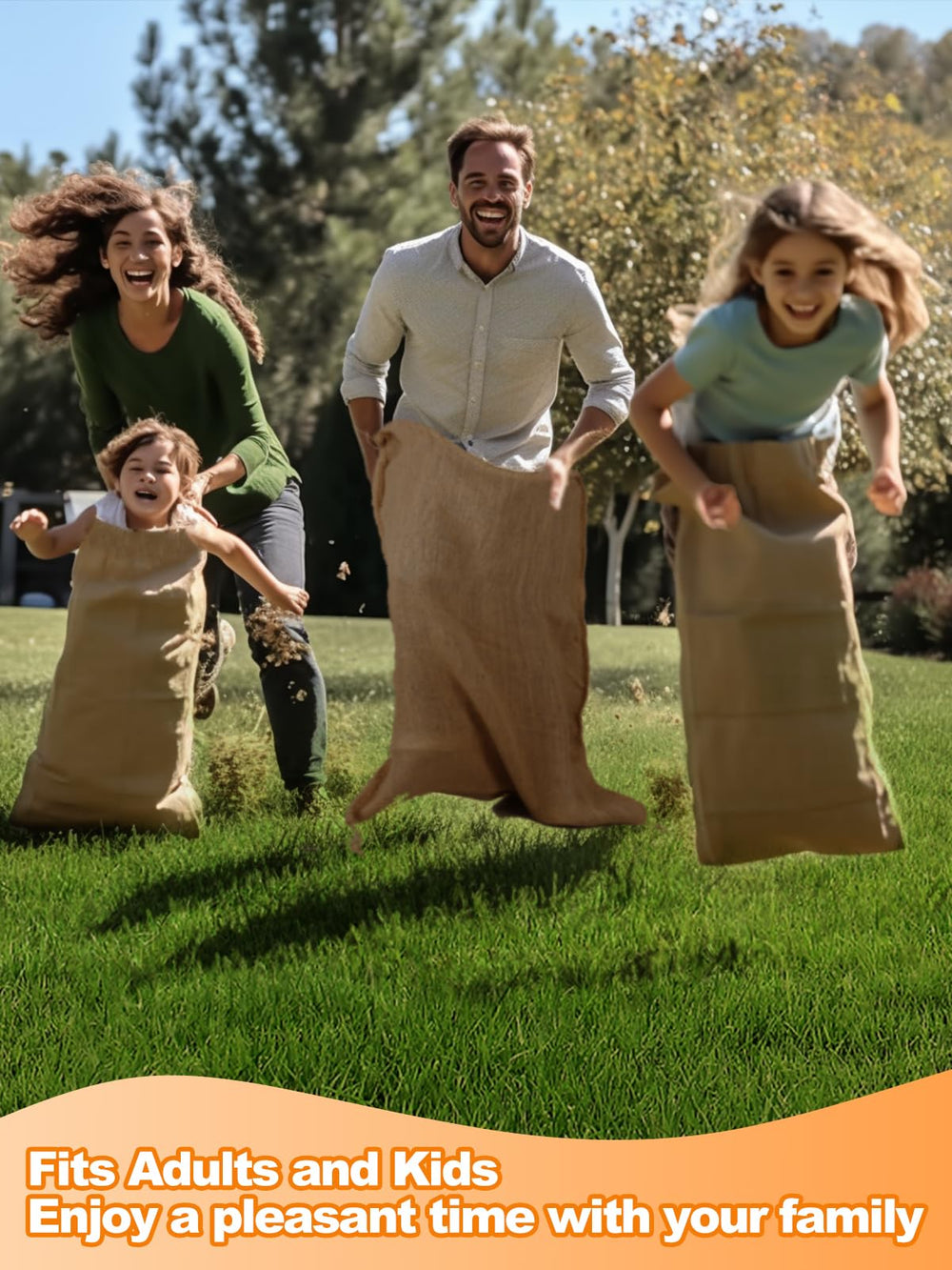 ANPHSIN children using sacks in race conveying playful durability benefit