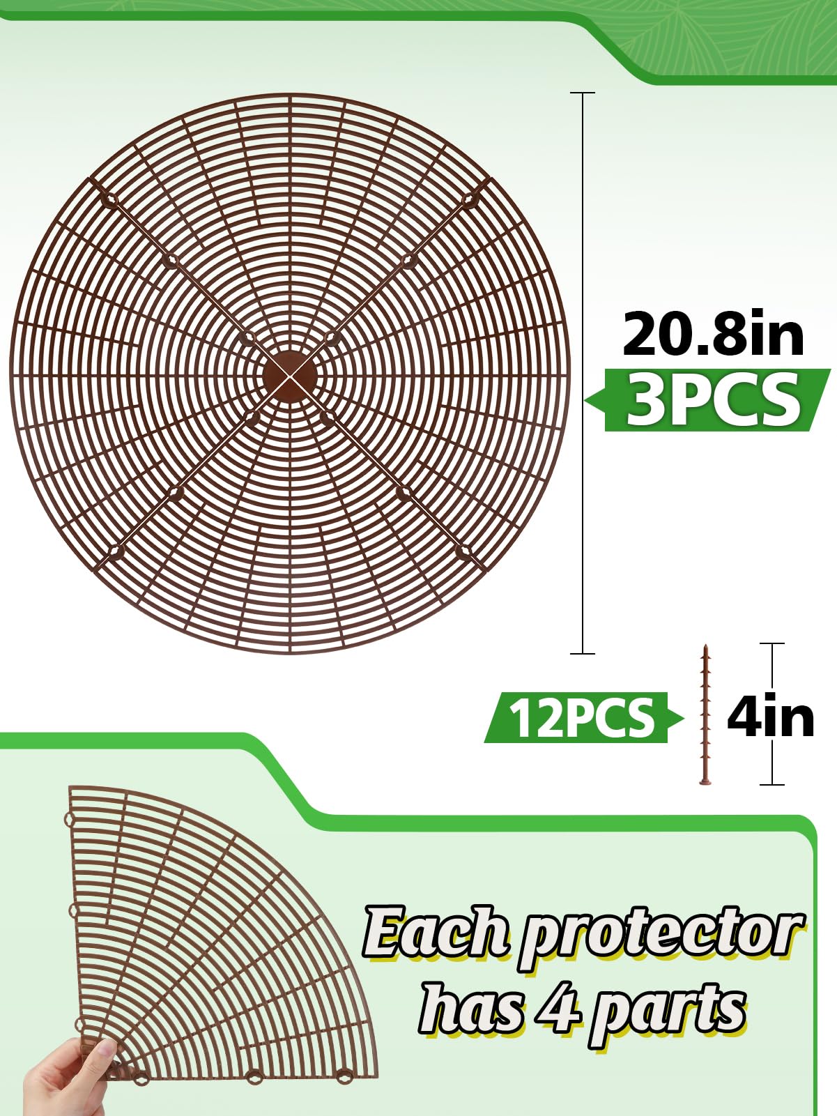 ANPHSIN pot cover beside tape measure showing 20.8 inch fit