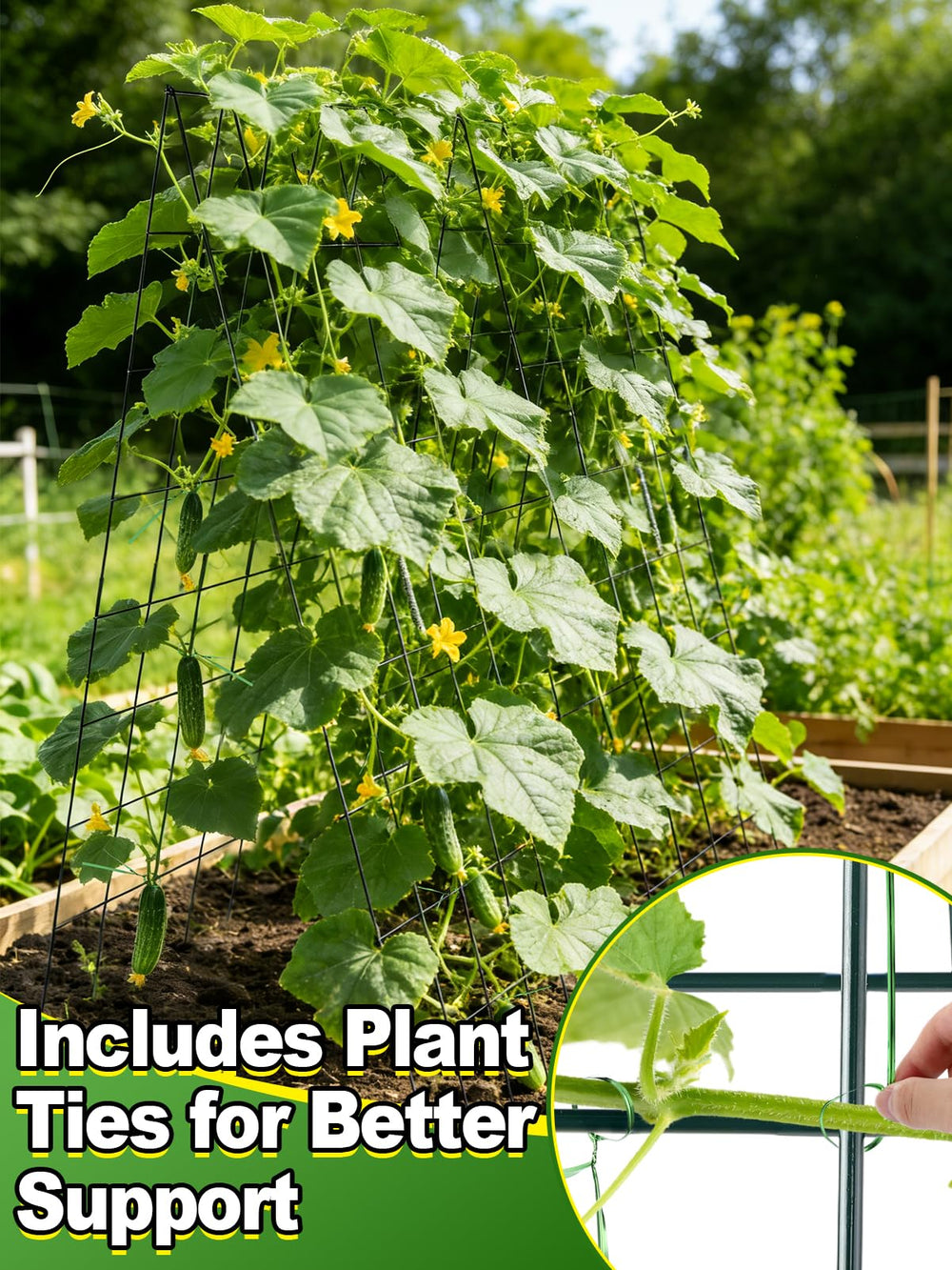ANPHSIN folded trellis laying flat for compact off-season storage and space saving