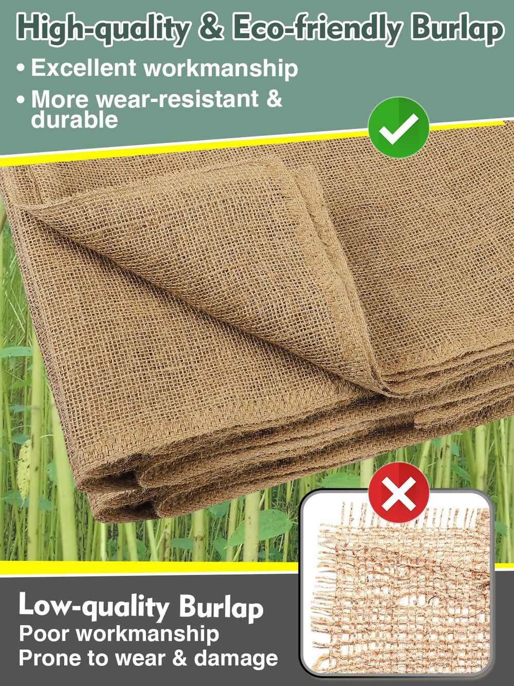 ANPHSIN burlap wrapped potted plant demonstrating frost protection benefit