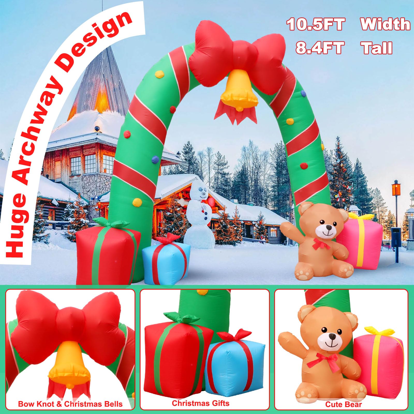 anroog bear and gift box detail highlighting colorful seasonal accents