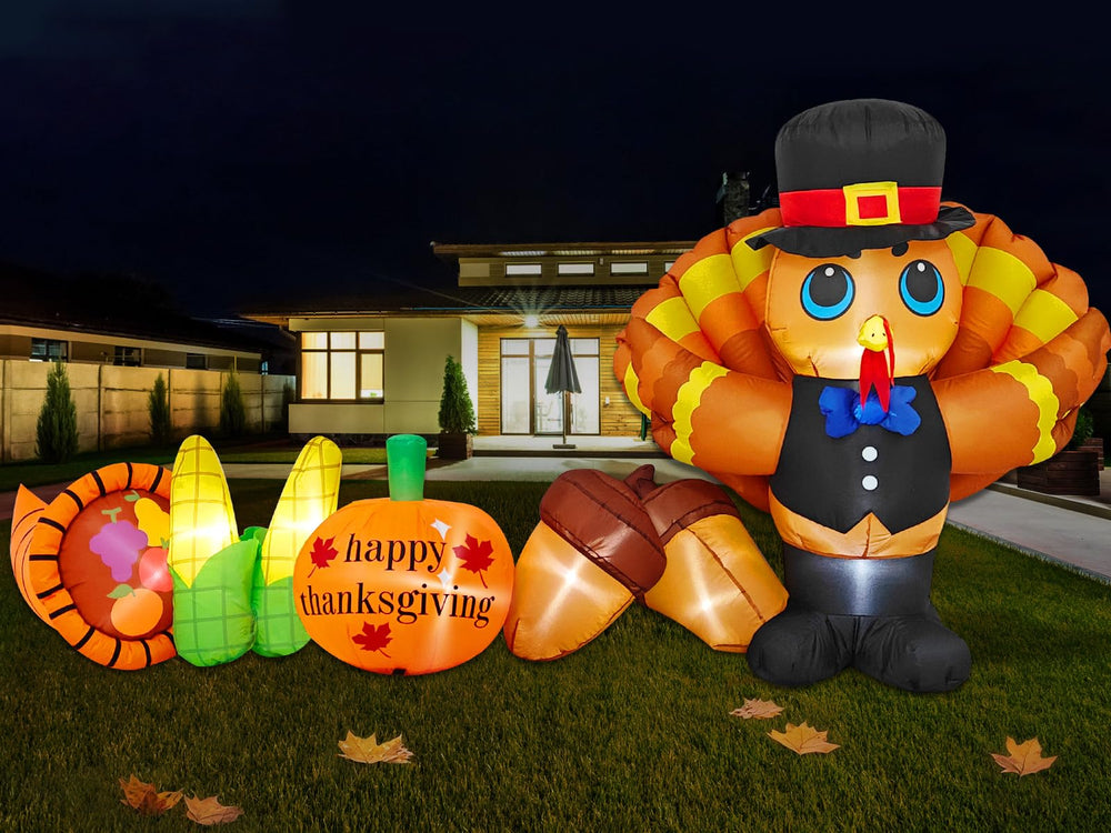 anroog turkey front view showcasing bright harvest design and curb appeal