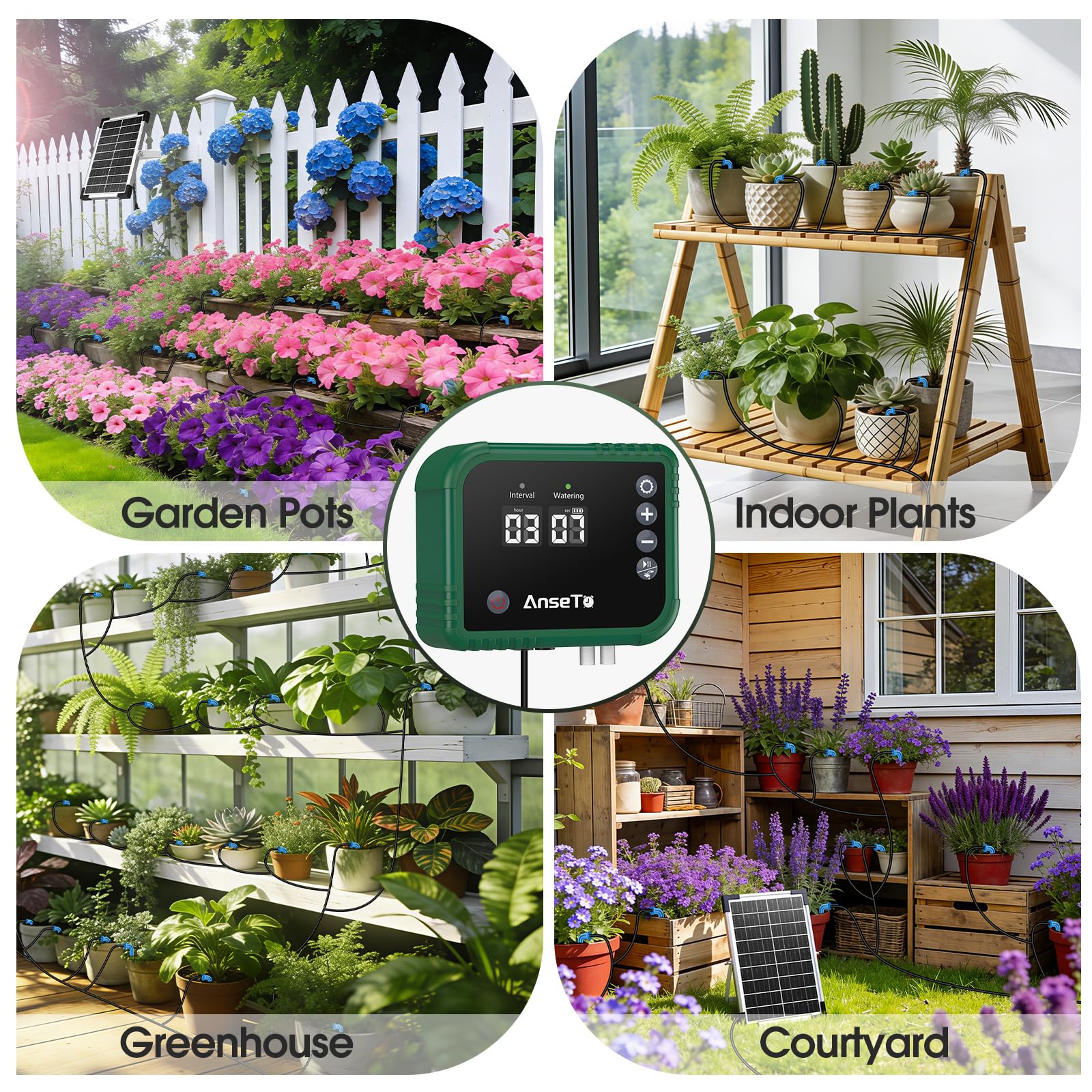 AnseTo watering 30 pots scale comparison showing multi-pot support benefit
