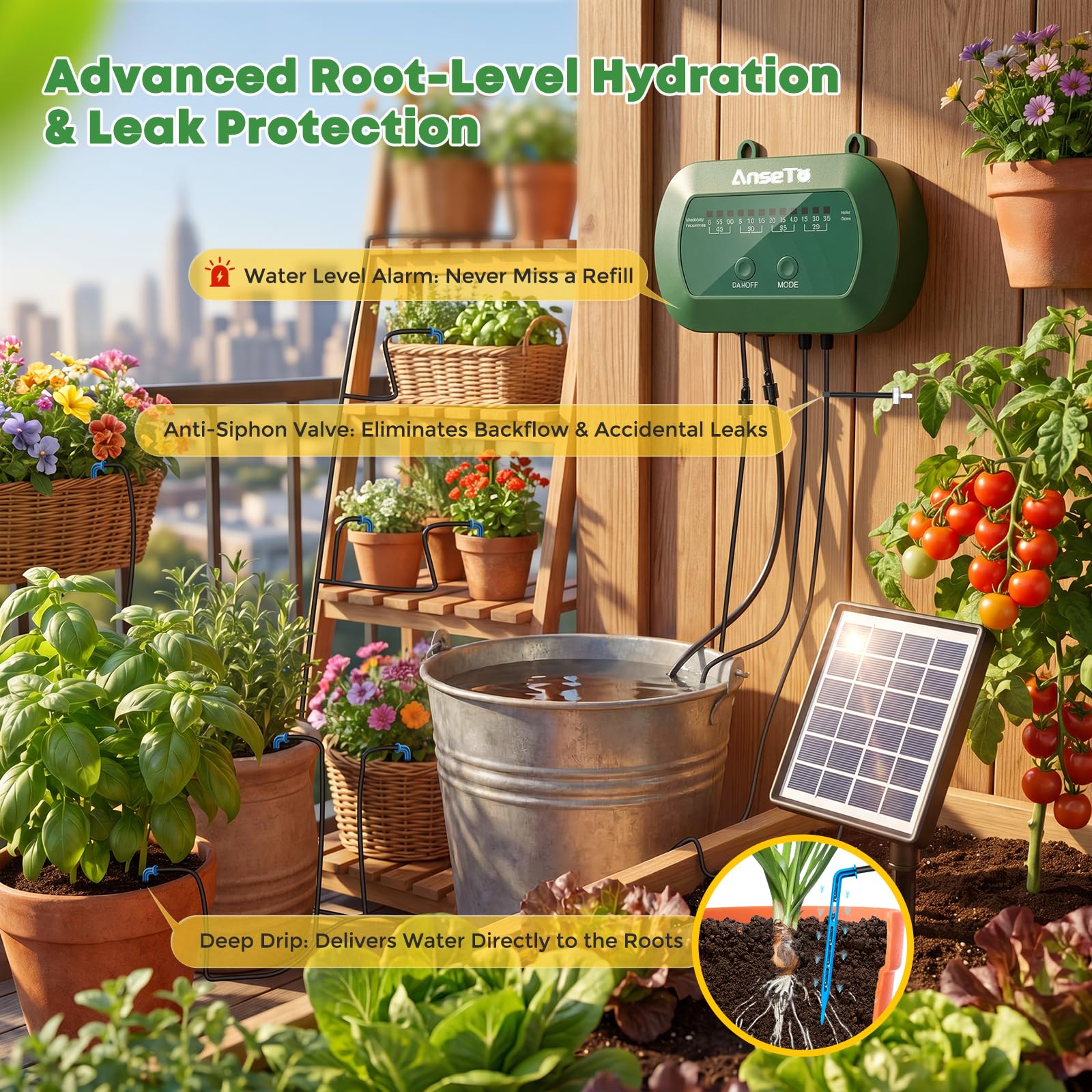 AnseTo next to a pot for scale to illustrate compact footprint