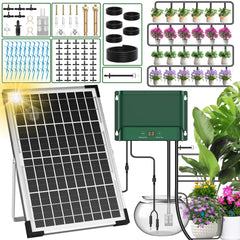 AnseTo solar panel and timer front view showing durable outdoors setup