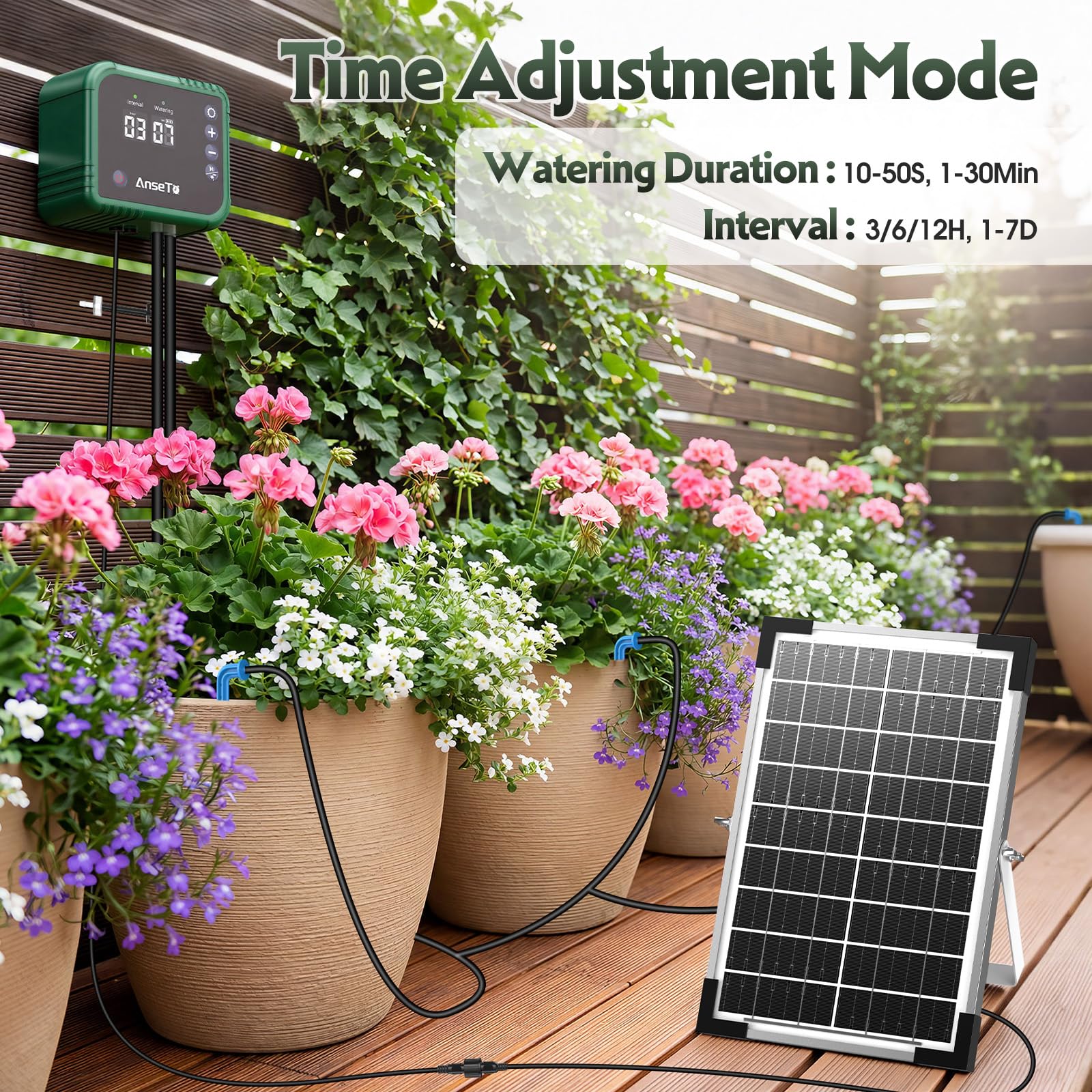 AnseTo tubing and dripper detail showing precise watering benefit