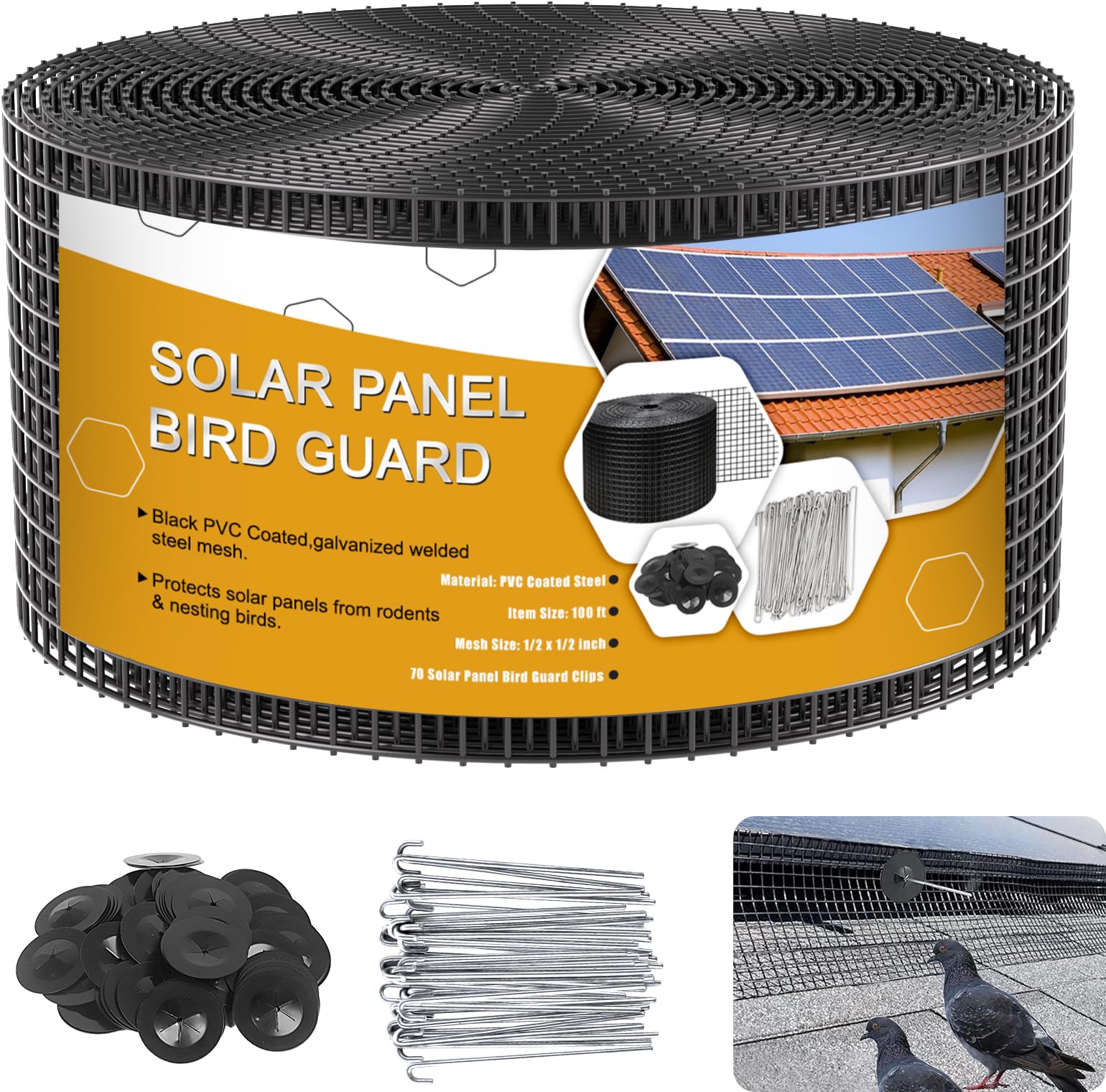 Ansgery front view of packaged roll showing compact storage and quick install benefit