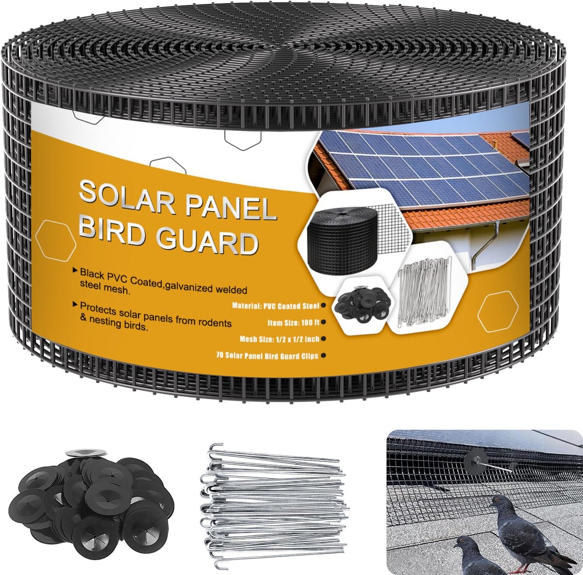 Ansgery front view of packaged roll showing compact storage and quick install benefit