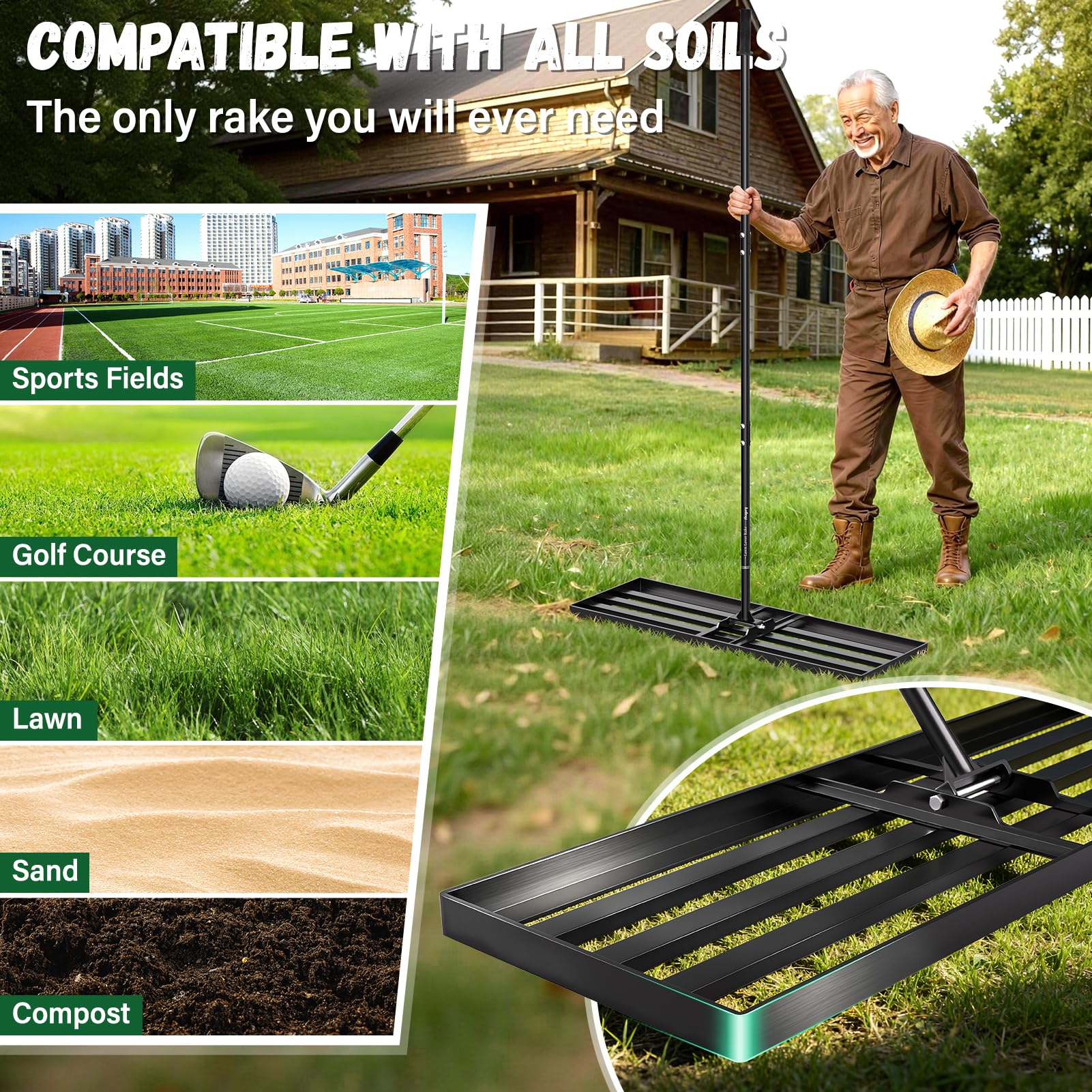 Ansgery removing small stones and clods to improve soil consistency
