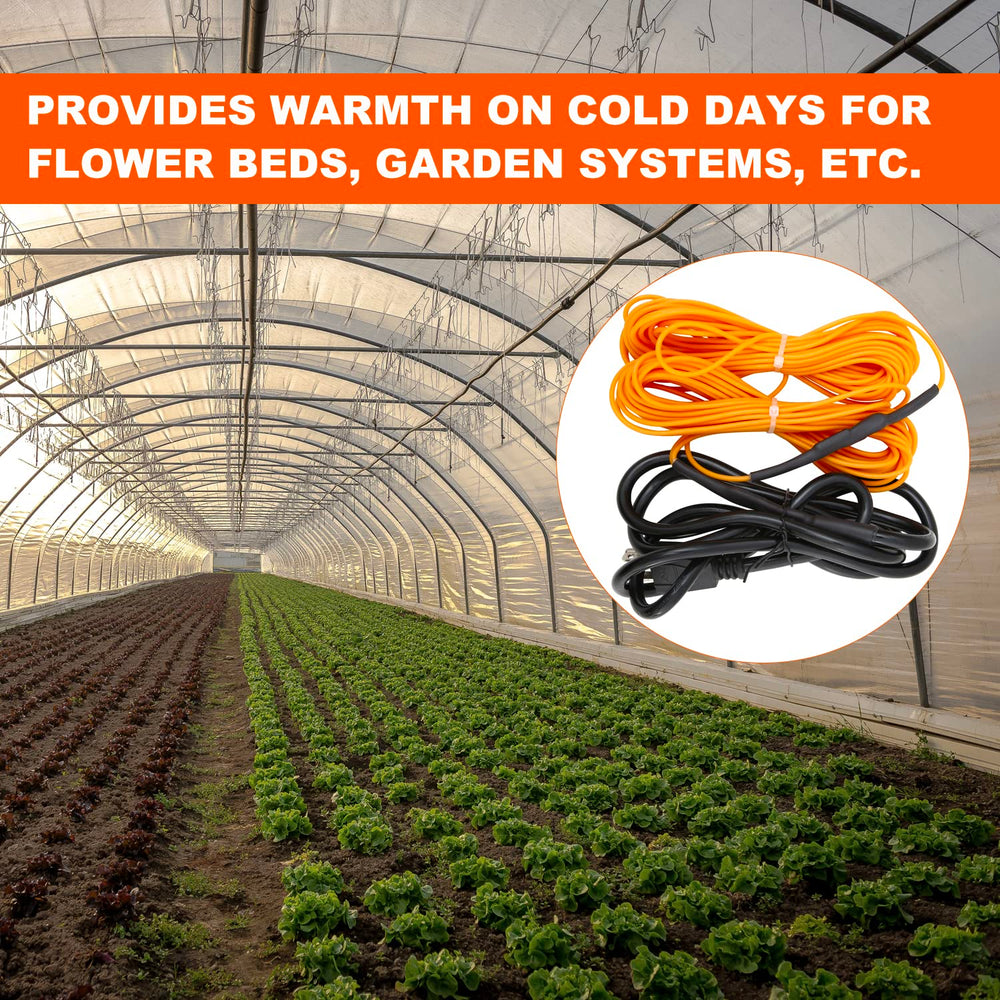 ANSIKE cable placed under seed trays showing faster germination benefit