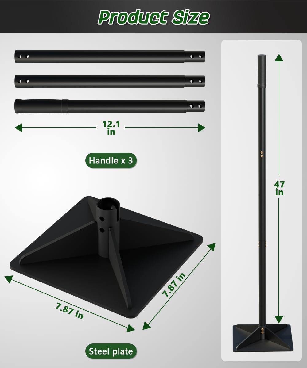 Ansionsol underside plate detail showing 8x8 steel face for broader, even compaction